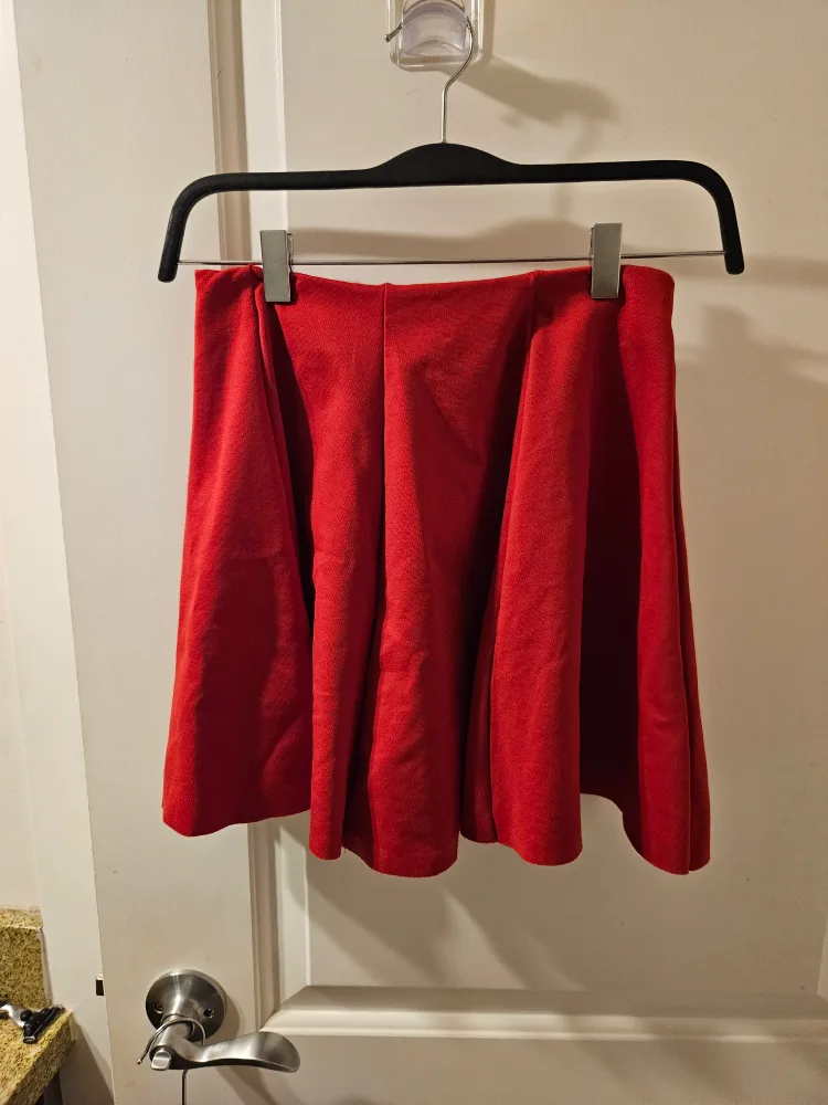 Zara Trafaluc Red Skirt - Size S thumbnail