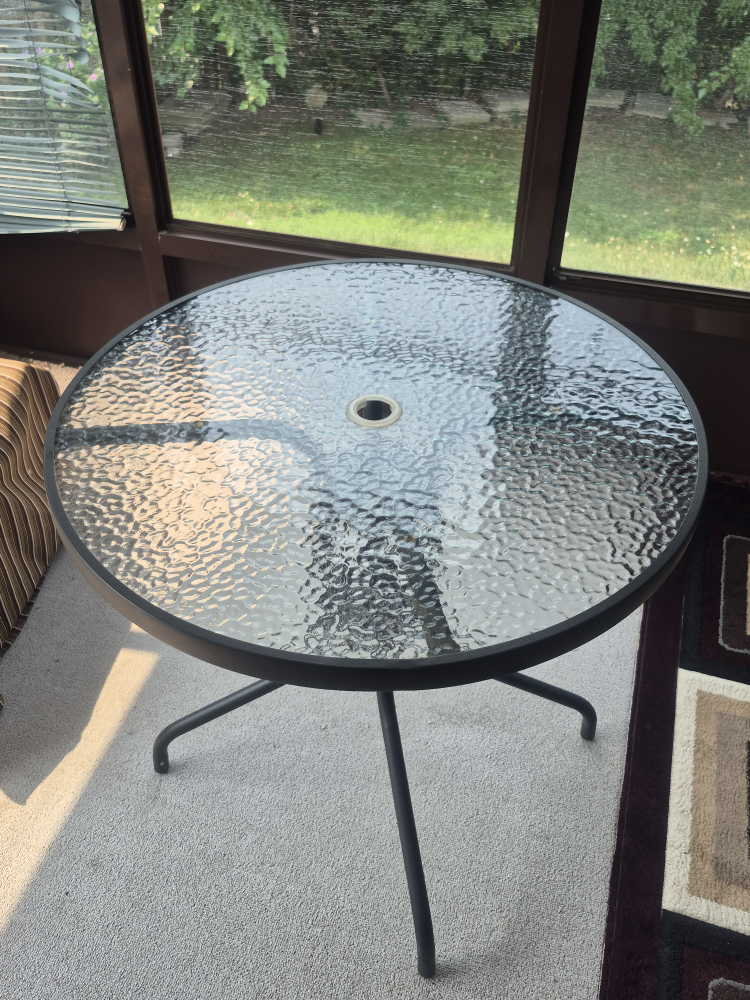 Round Glass Top Patio Table - photo 4