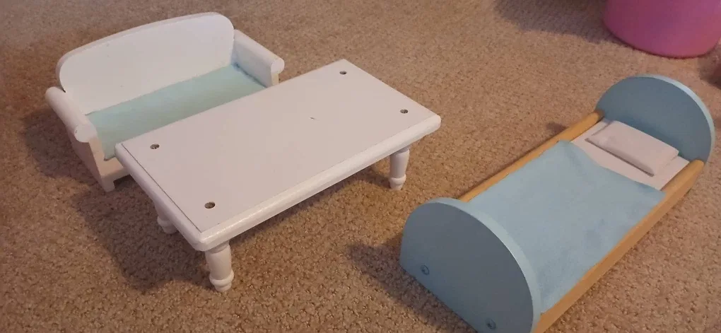 Doll Furniture Set - Couch, Table, Bed image indicator(5)