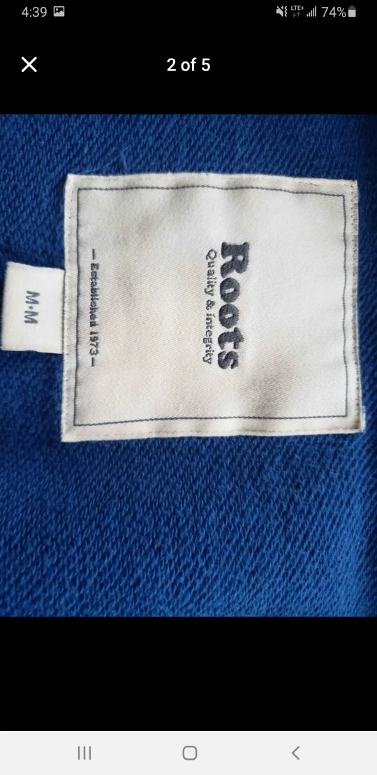 Roots Athletics Dept. Blue Zip-Up Hoodie, M - photo 2