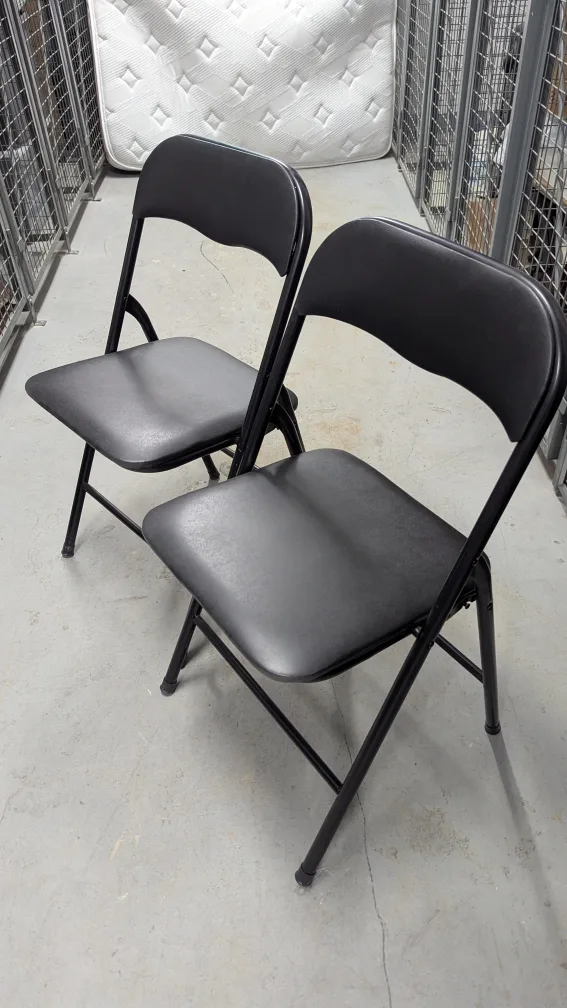 Padded Folding Chair - Black thumbnail