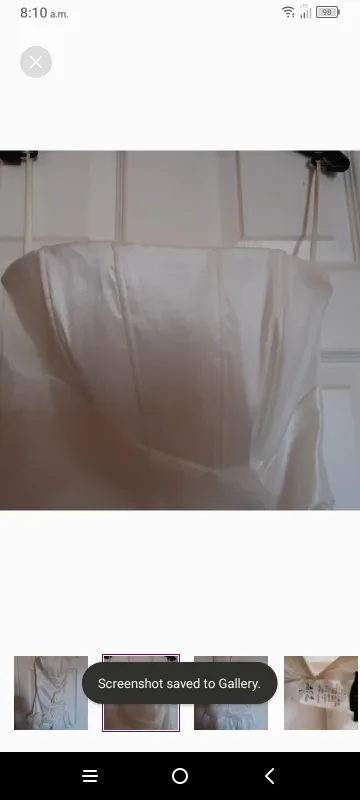 White Strapless Dress Size 4/6 image indicator(2)