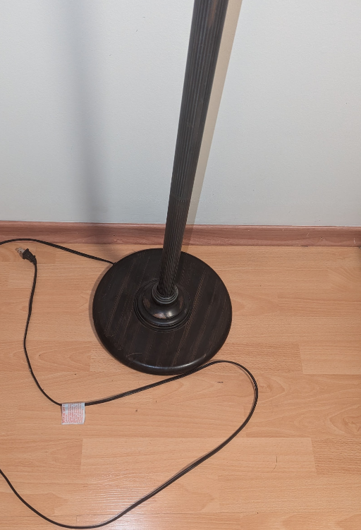 Floor Lamp with Burgundy Shade - photo 2