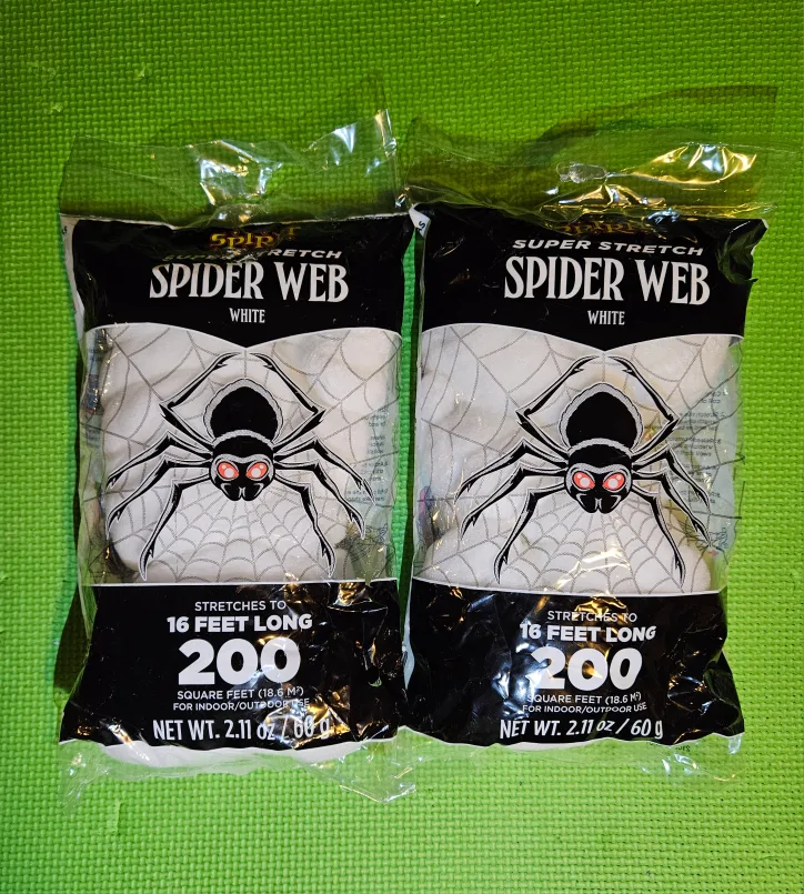 New Spirit Halloween Super Stretch Spider Web - White thumbnail