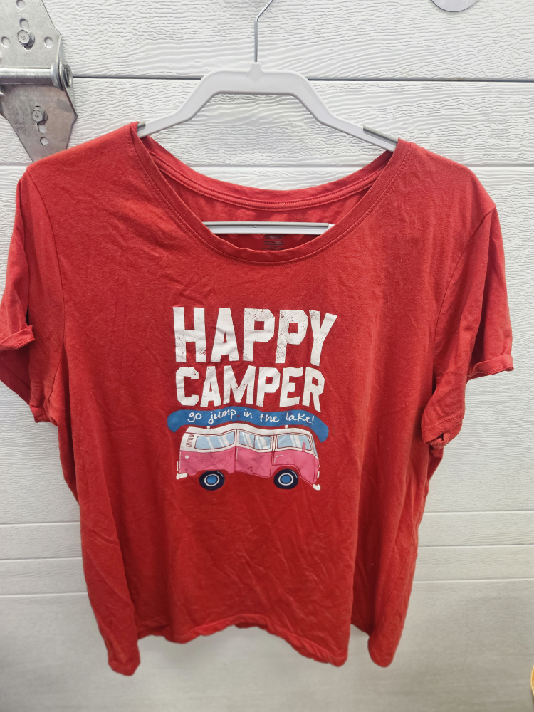 My Style Red Happy Camper Tee - 2X