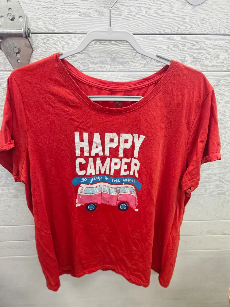 My Style Red Happy Camper Tee - 2X thumbnail