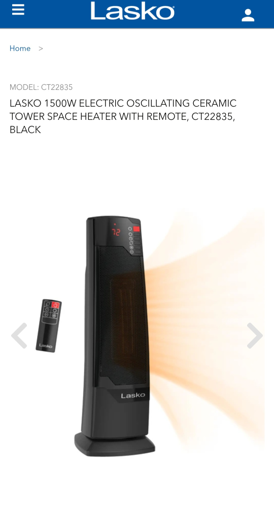 Lasko heater with remote control working excellently - photo 3