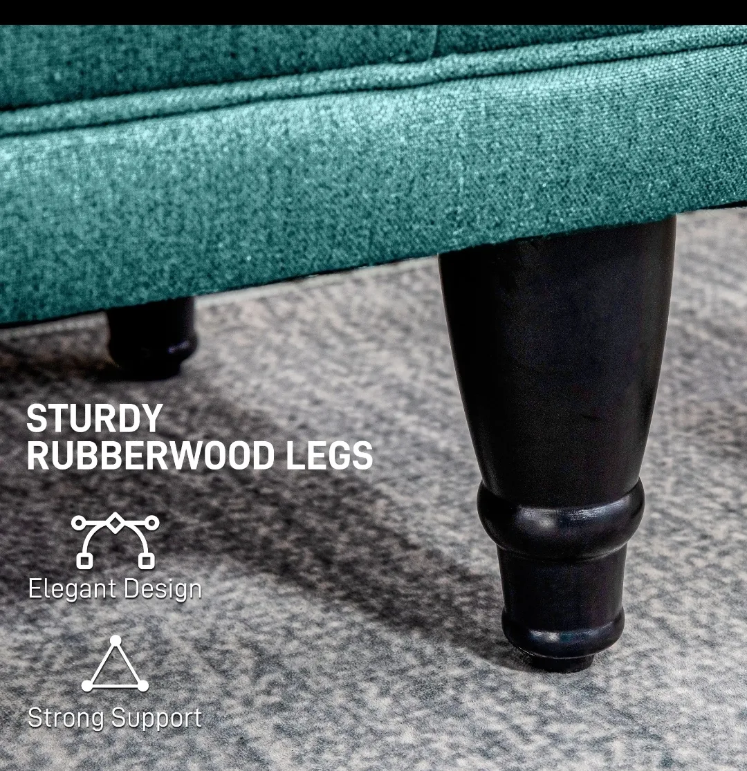 Teal Storage Ottoman Bench - 42 inch image indicator(4)