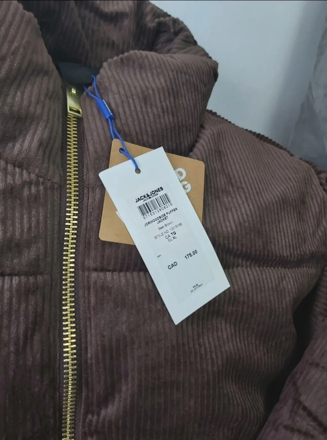 **Fall Picks **Jack and Jones Corduroy Puffer Jacket (Brand new) image indicator(2)