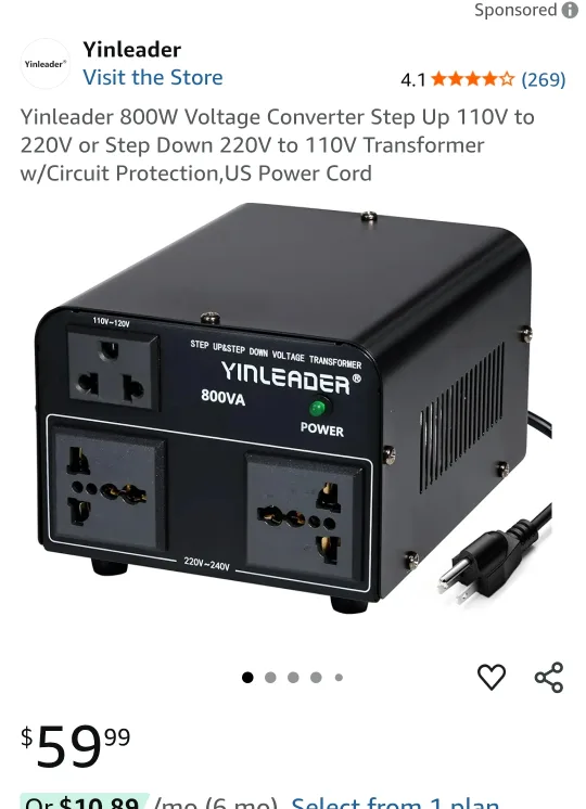 Yinleader 800W Voltage Converter image indicator(4)