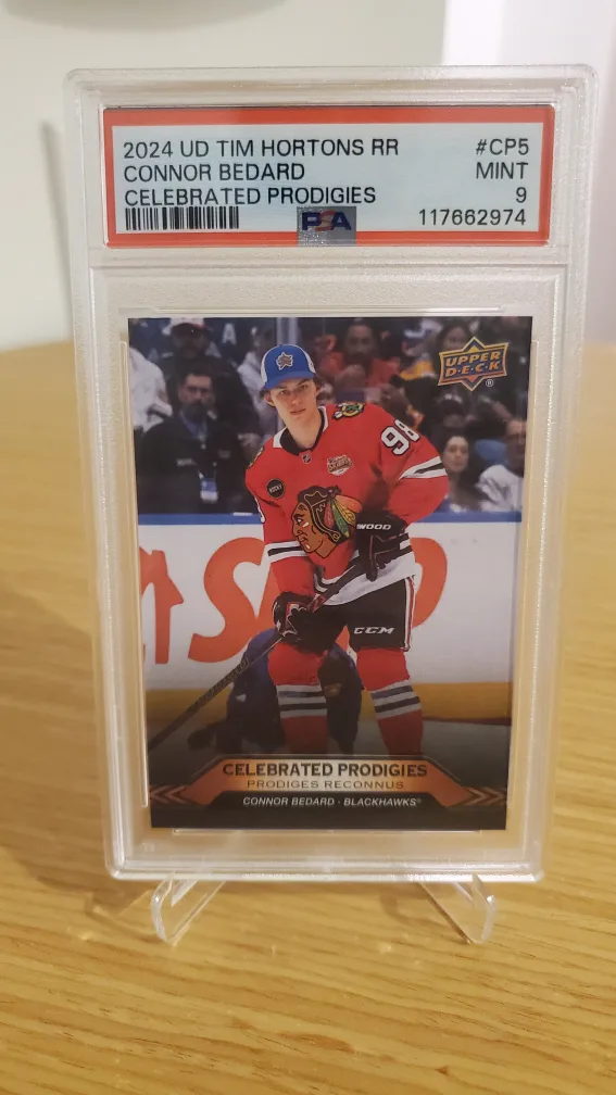 Pop 1!  PSA 9 | Connor Bedard Celebrated Prodigies thumbnail