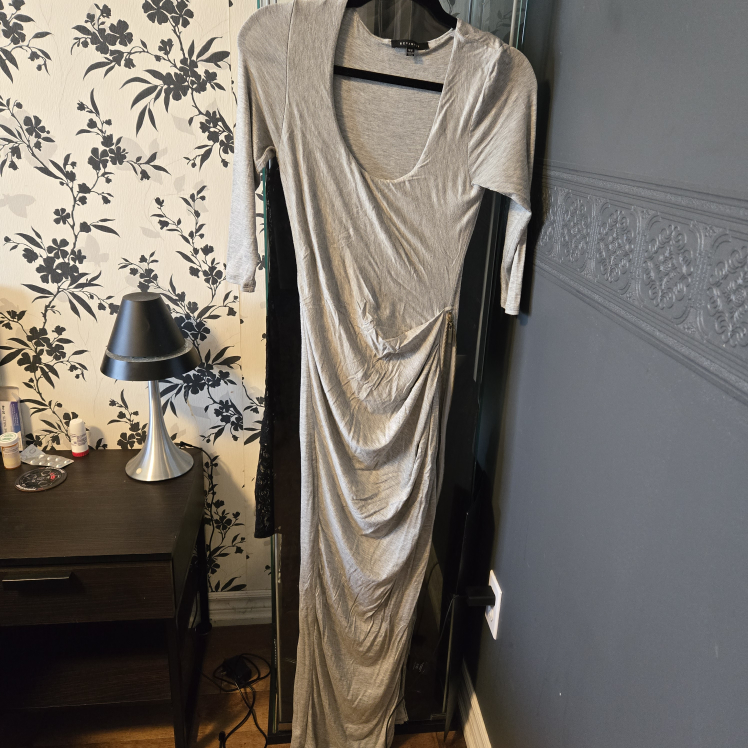 Stunning Grey Maxi Dress - Size Small