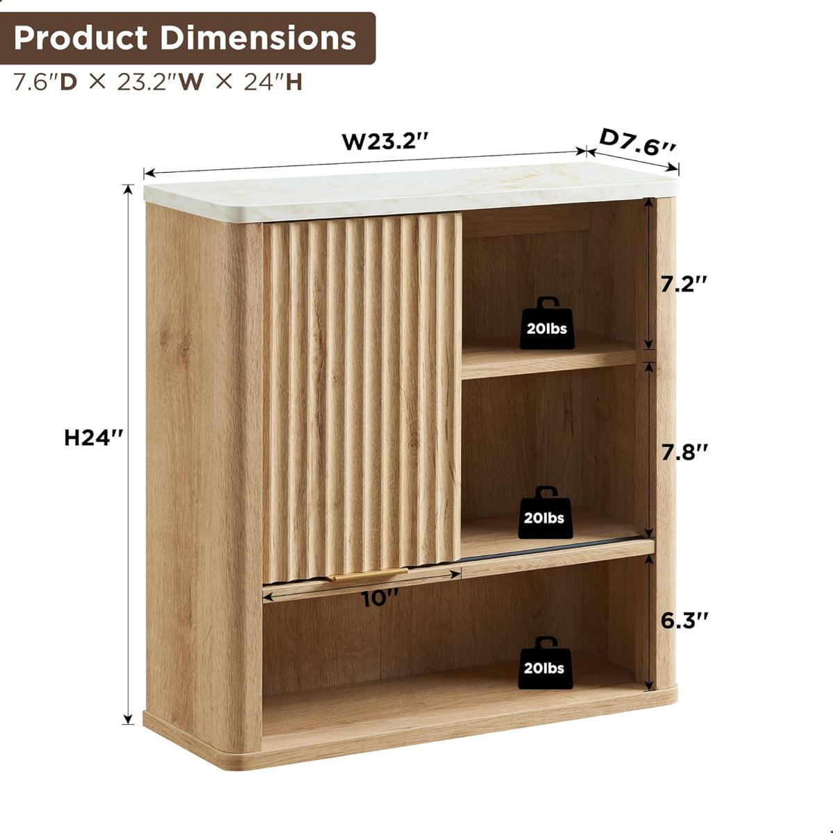 Redlemon Wall Mounted Bathroom Cabinet - photo 3