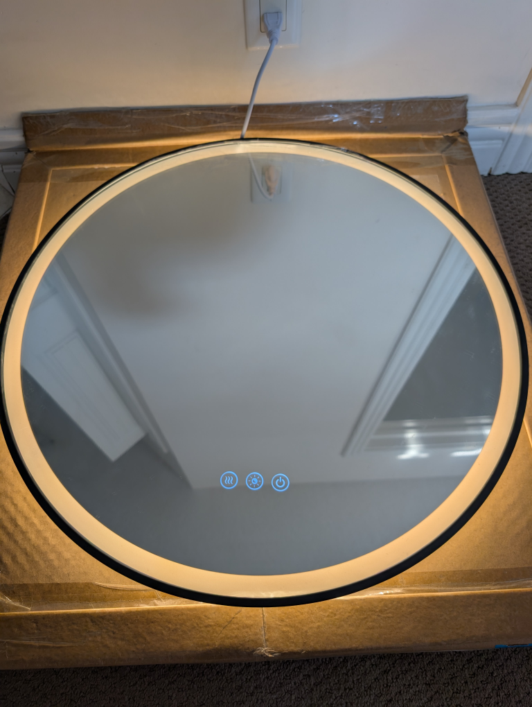 AXOTEXE Round LED Bathroom Mirror 23.6" - NEW! - photo 2