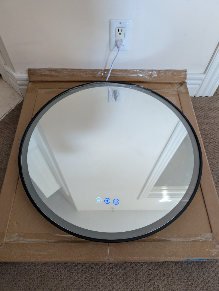 AXOTEXE Round LED Bathroom Mirror 23.6" - NEW! - photo 3