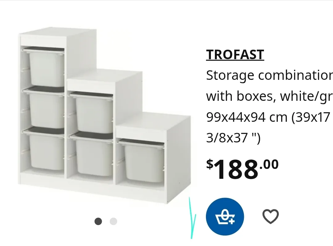 IKEA TROFAST Storage Combination w/ Boxes thumbnail