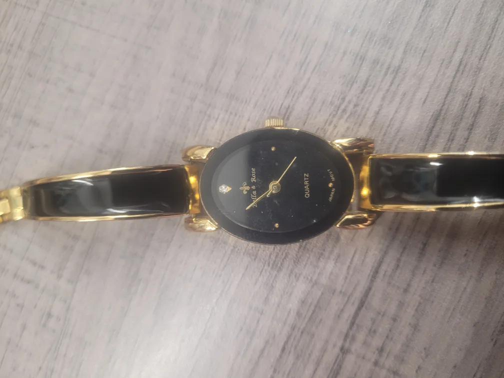 Stella & Rose Quartz Watch - Gold and Black thumbnail