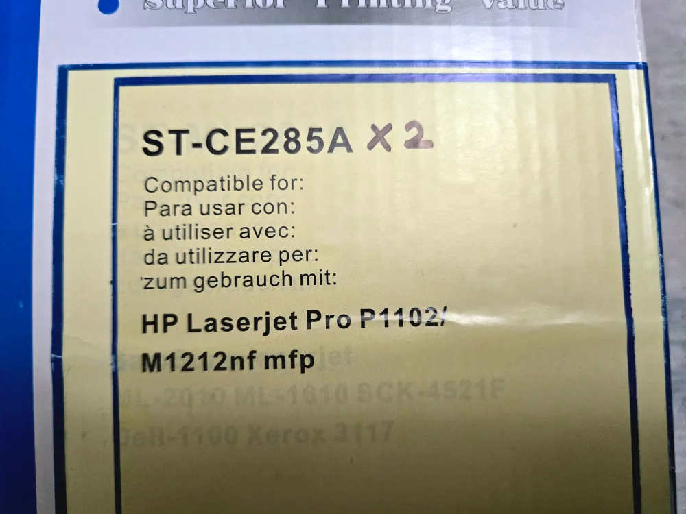 Laser Toner Cartridge x2 for HP LaserJet Pro P1102/M1212nf image indicator(2)