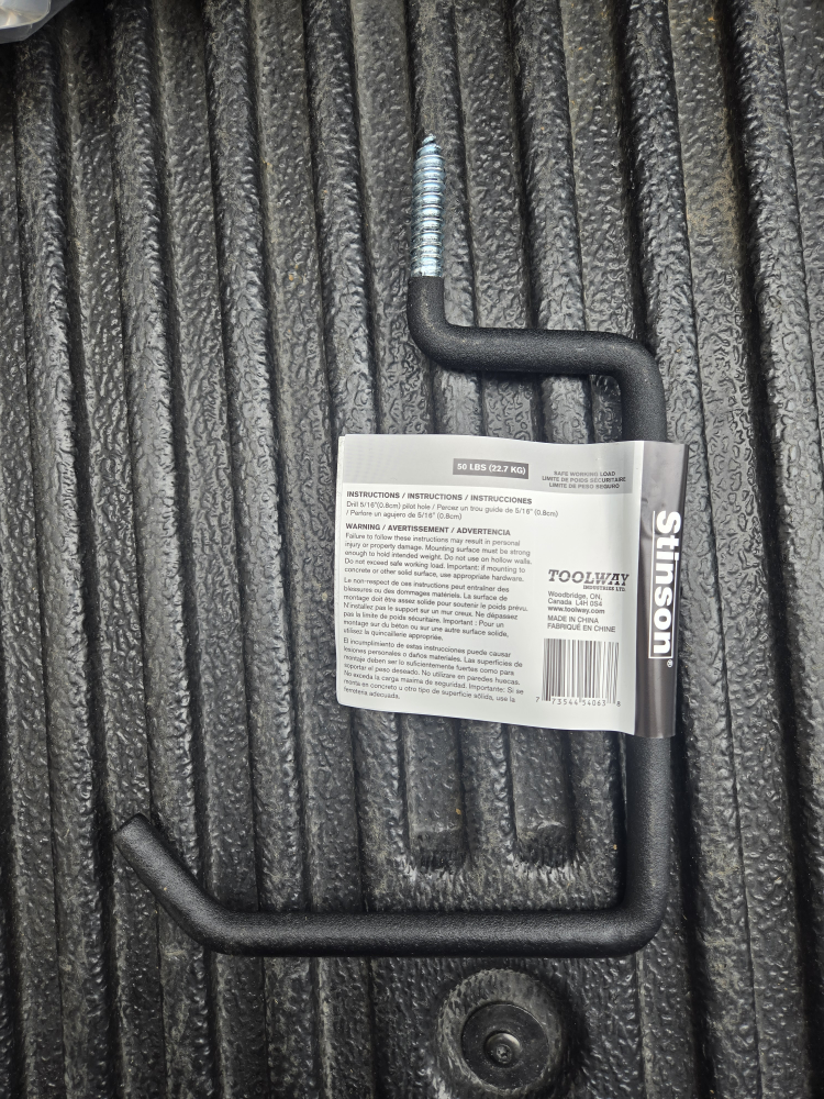 New STINSON Black Large Utility Hanger -6.5 inches -Max 50lbs - photo 3