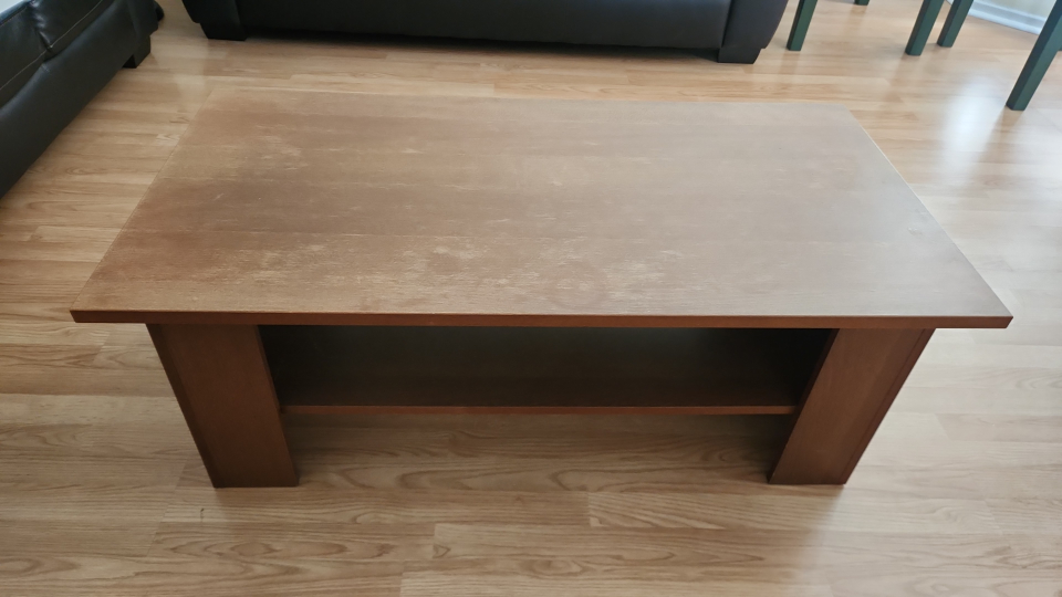 Wooden Coffee Table with Shelf