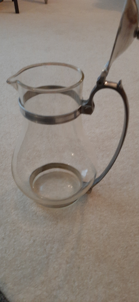 1930's  Art Deco McKee chrome and glass Carafe - photo 2