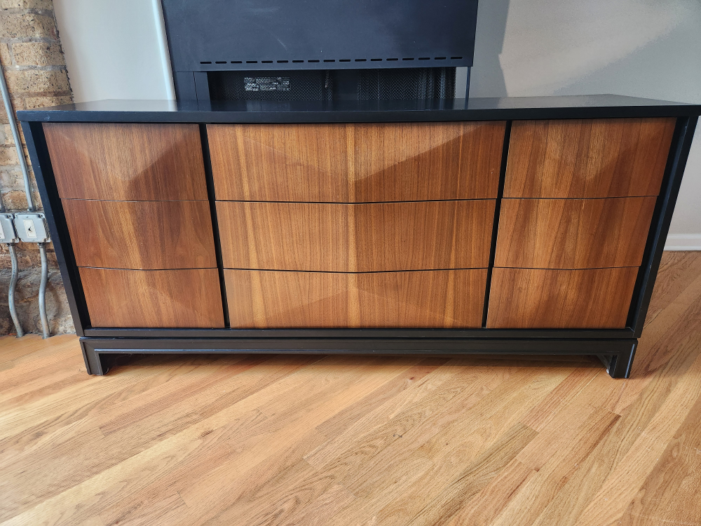 Mid Century Modern Dresser 9 Drawer Lowboy