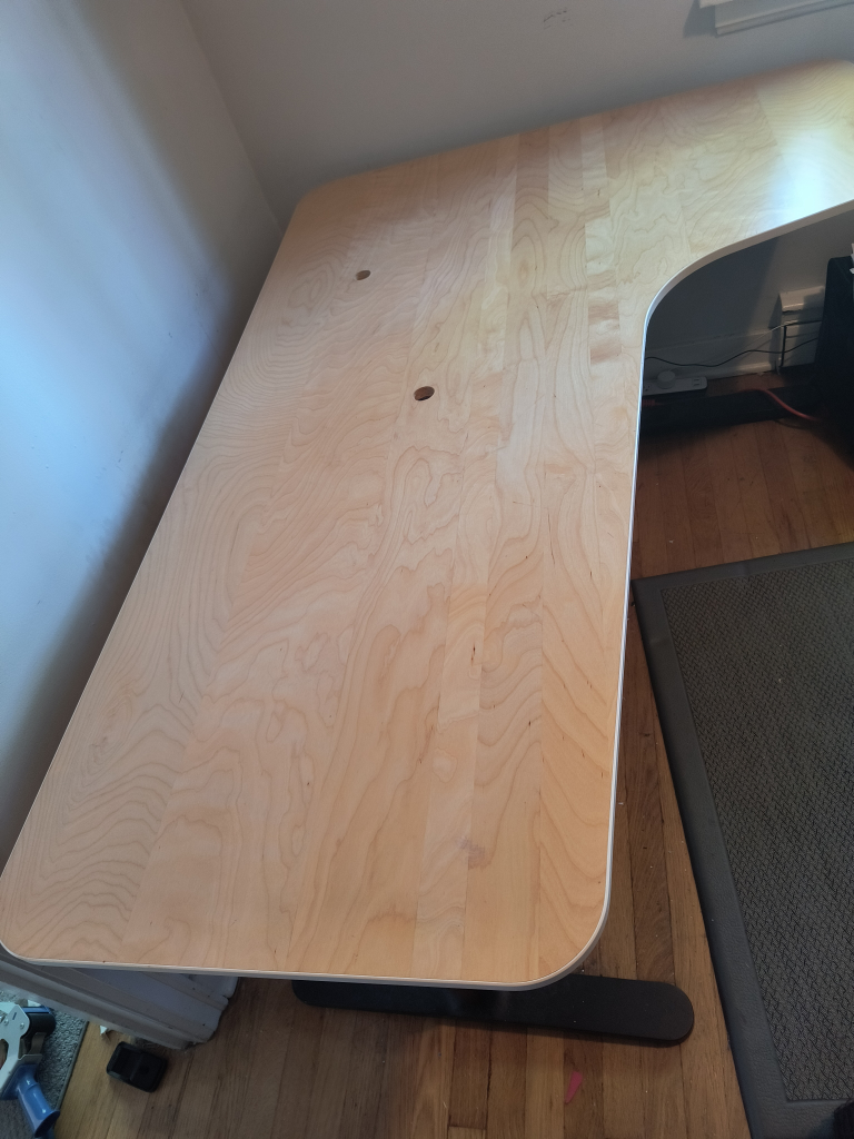 Ikea BEKANT Corner Desk - Light Wood Top, Black Legs - photo 3