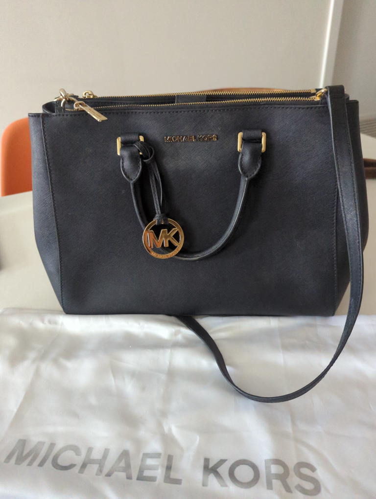 Michael Kors Black Leather Satchel
