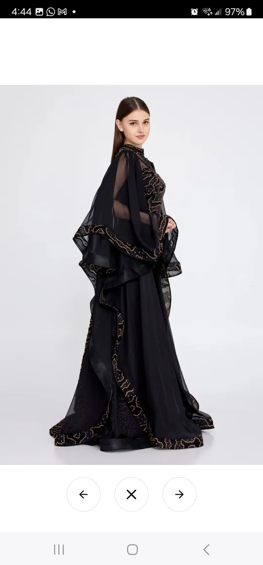Black Embellished Evening Gown image indicator(2)