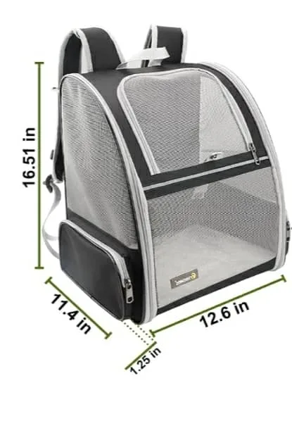 Texsens Pet Carrier Backpack - Gray thumbnail