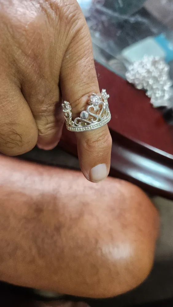 Crown Style Silver Ring image indicator(2)