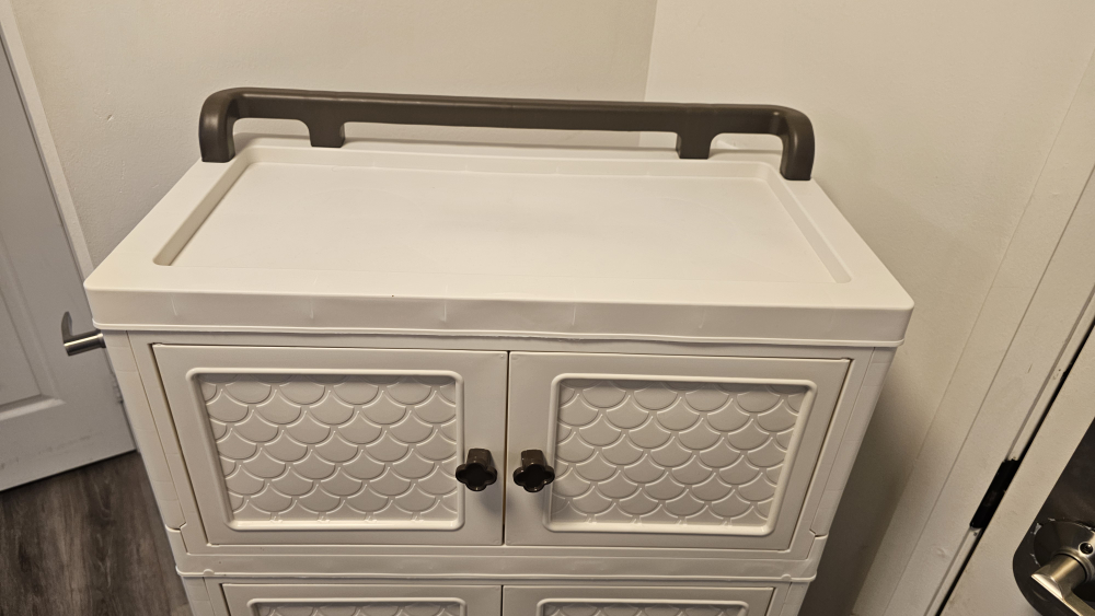 cream color Plastic Storage Cabinet - photo 5