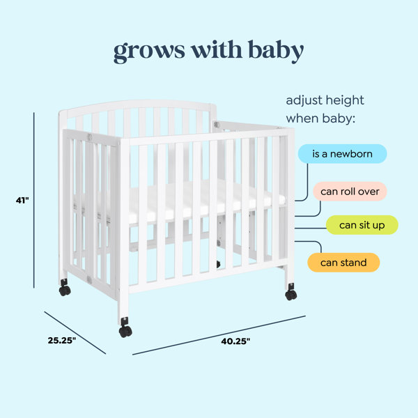 Dylan 3-in-1 Mini Convertible Portable Crib - photo 5