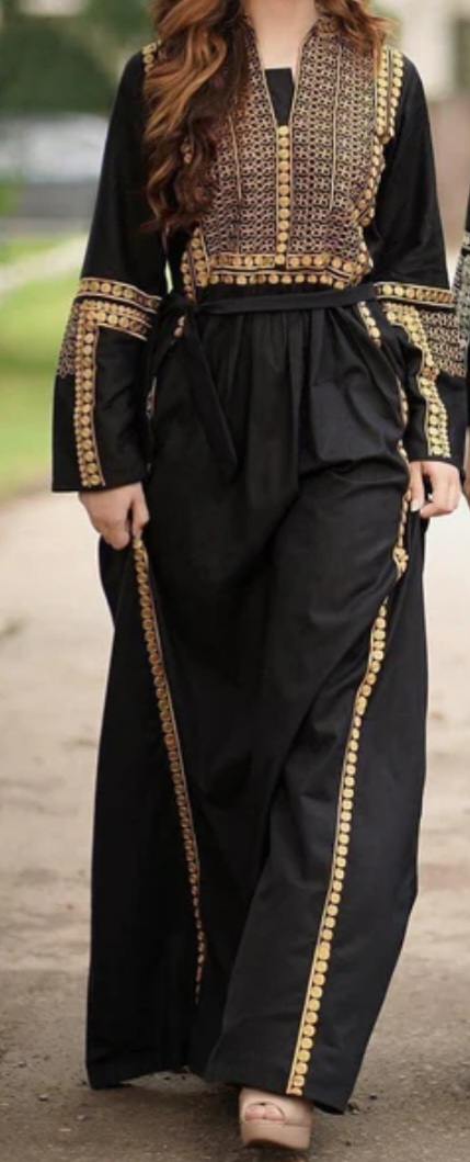 Black Embroidered Long Sleeve Dress - photo 3