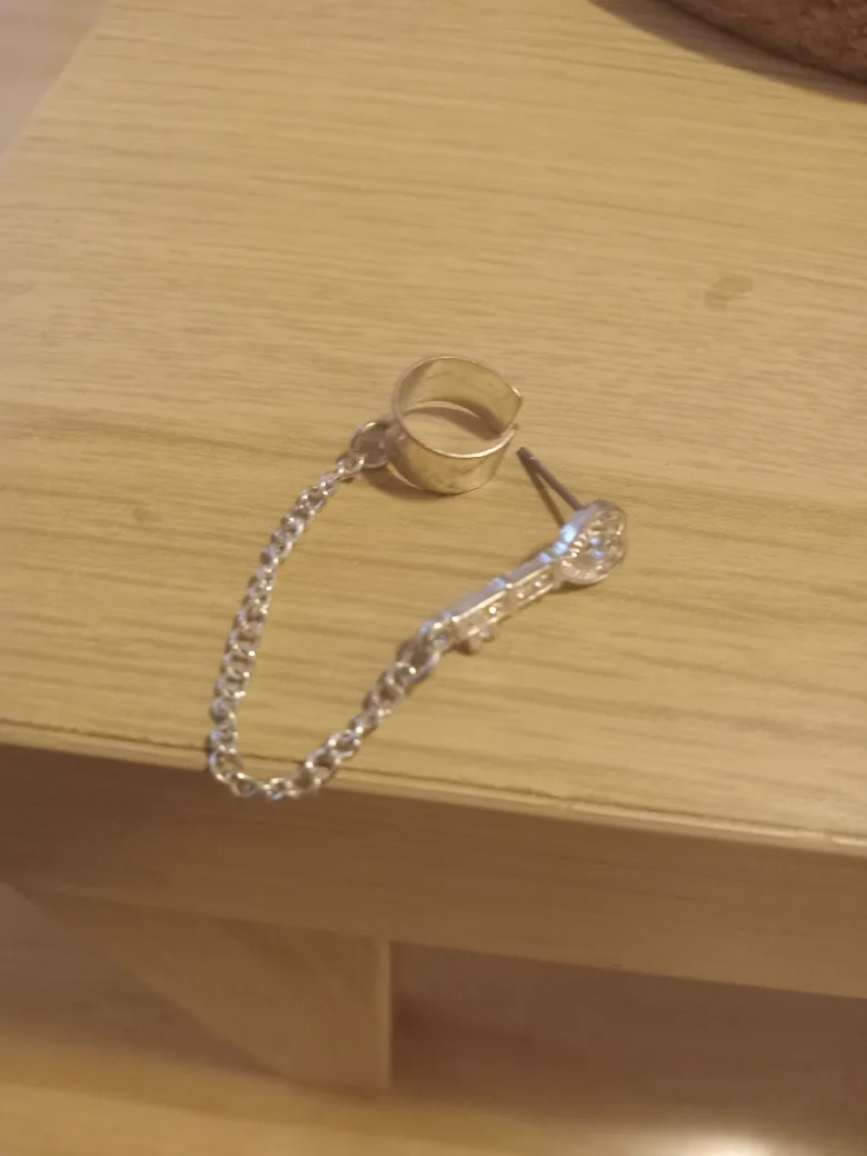 Silver Ear Cuff with Chain thumbnail