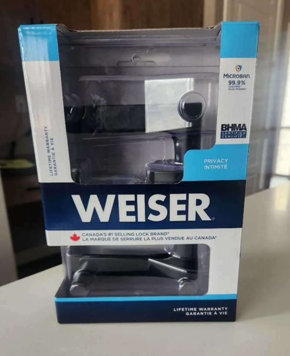 New Weiser Privacy Door Handle - Matte Black image indicator(2)