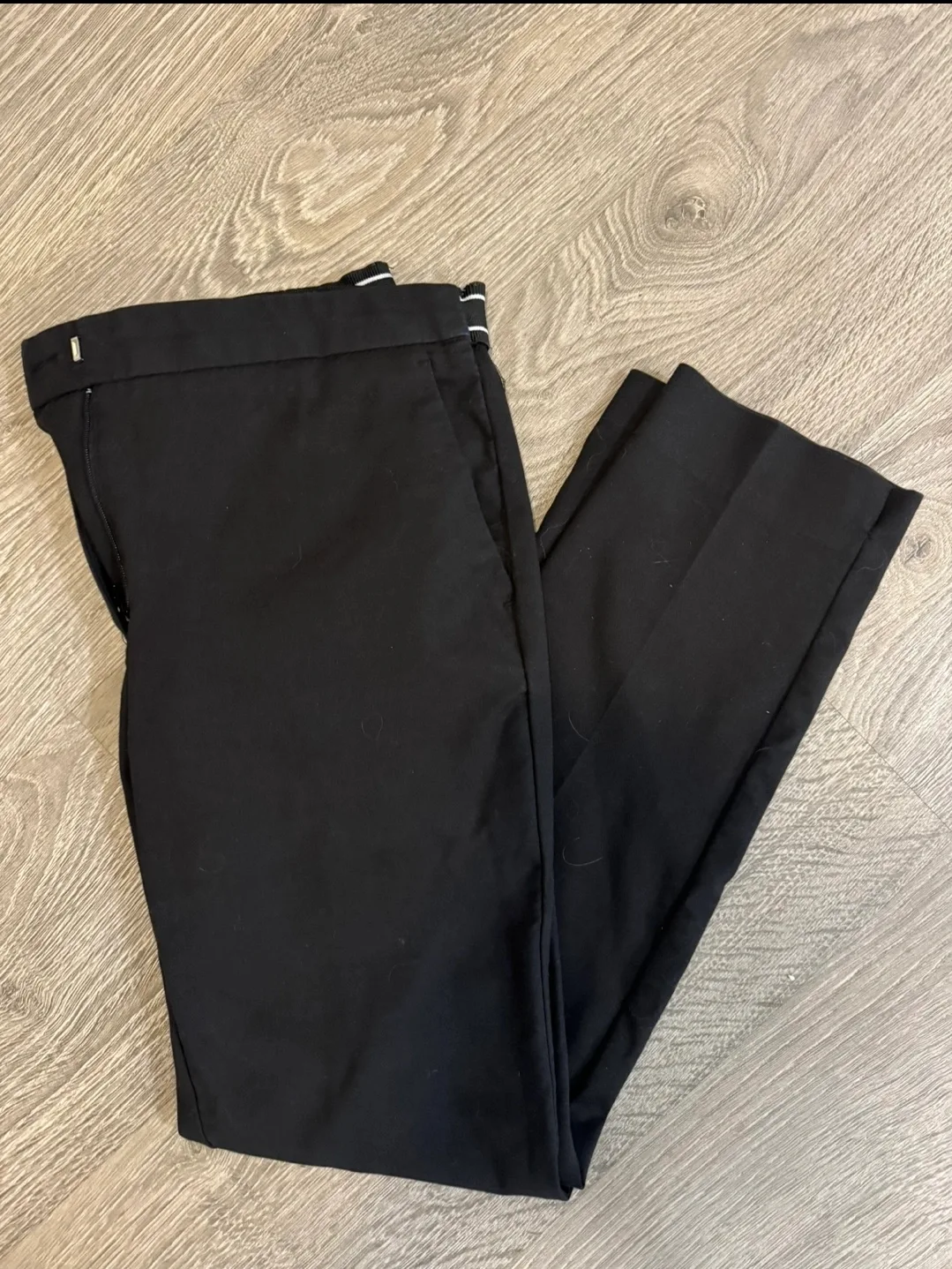 Black Zara Trousers with Elastic Waist thumbnail