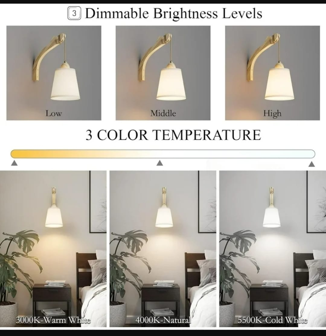 Wireless Wall Sconce - Dimmable Brightness - photo 2