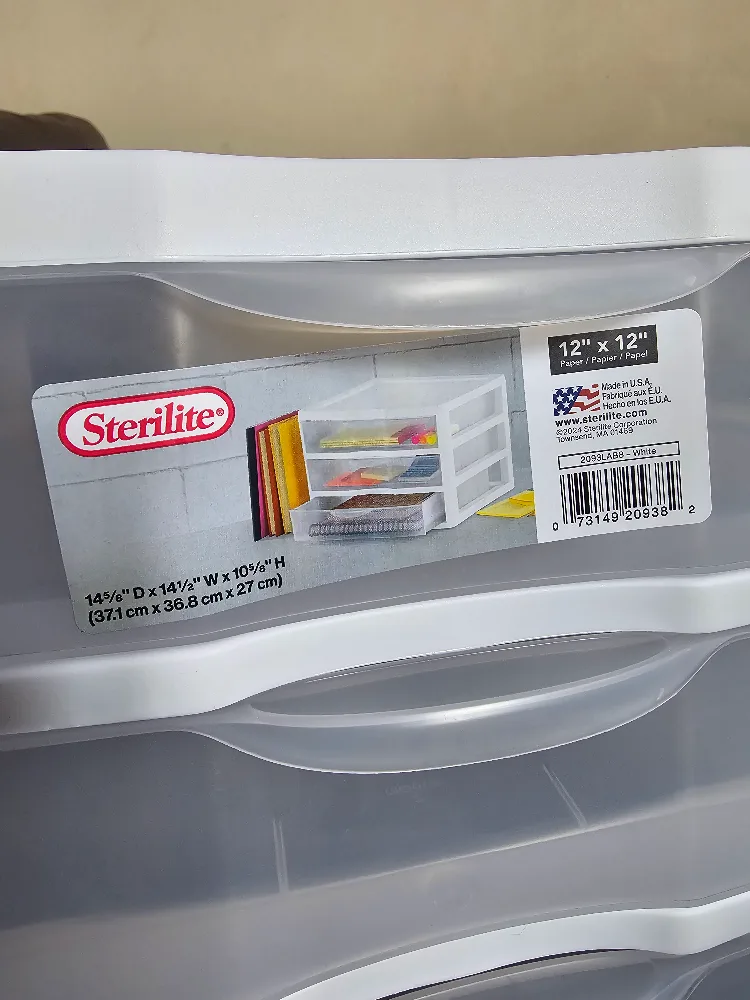 Sterilite 3-Drawer Wide Storage Unit, White FAST PICK-UP image indicator(6)