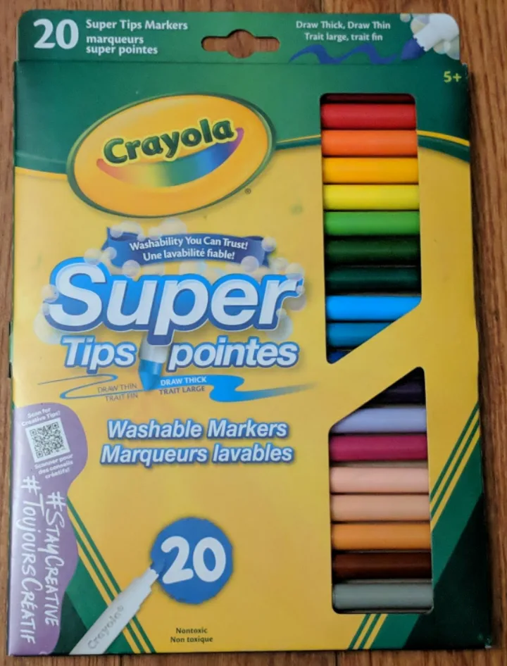 Crayola Super Tips Washable Markers - 20 Pack - Back to School image indicator(2)