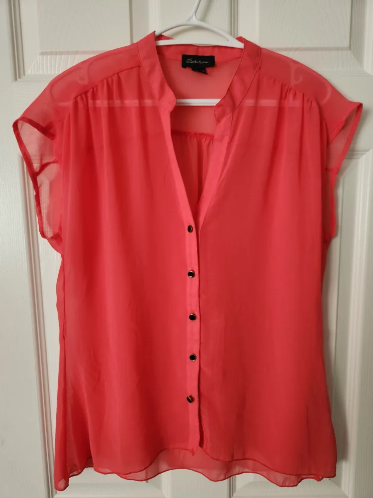 Seductions Coral Blouse - Size M thumbnail