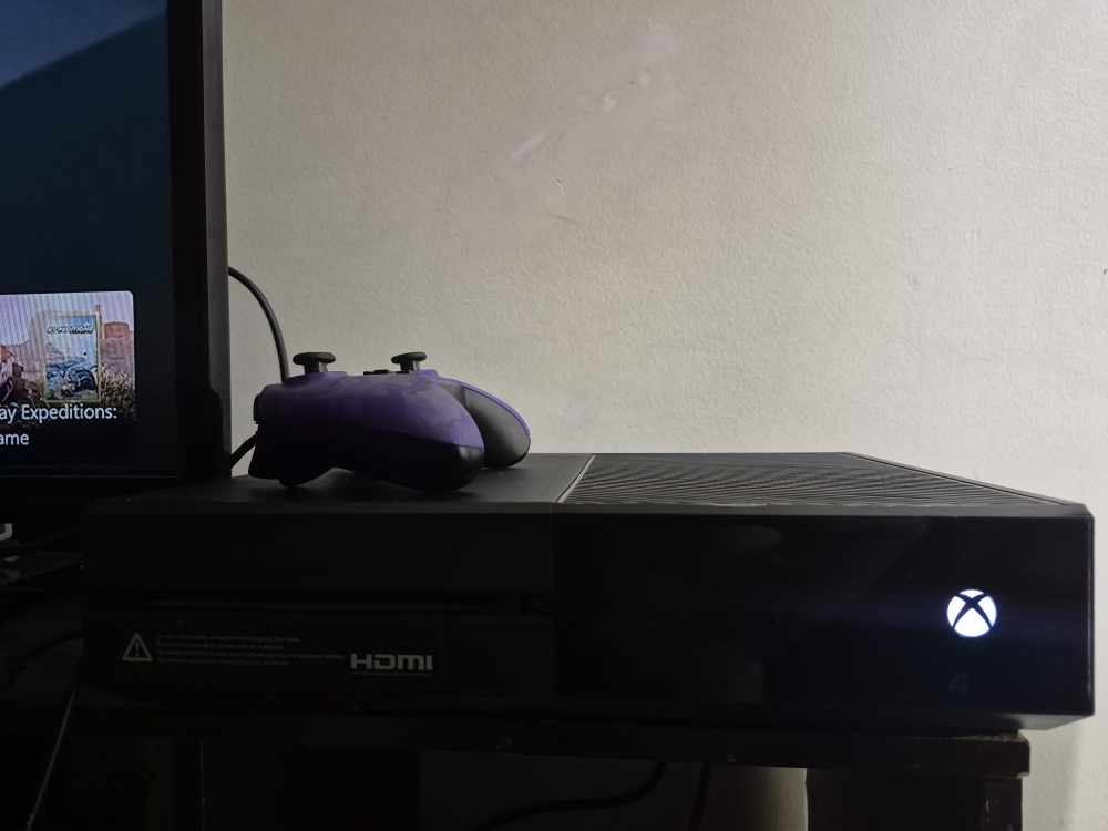 Xbox One Console with Purple Controller
