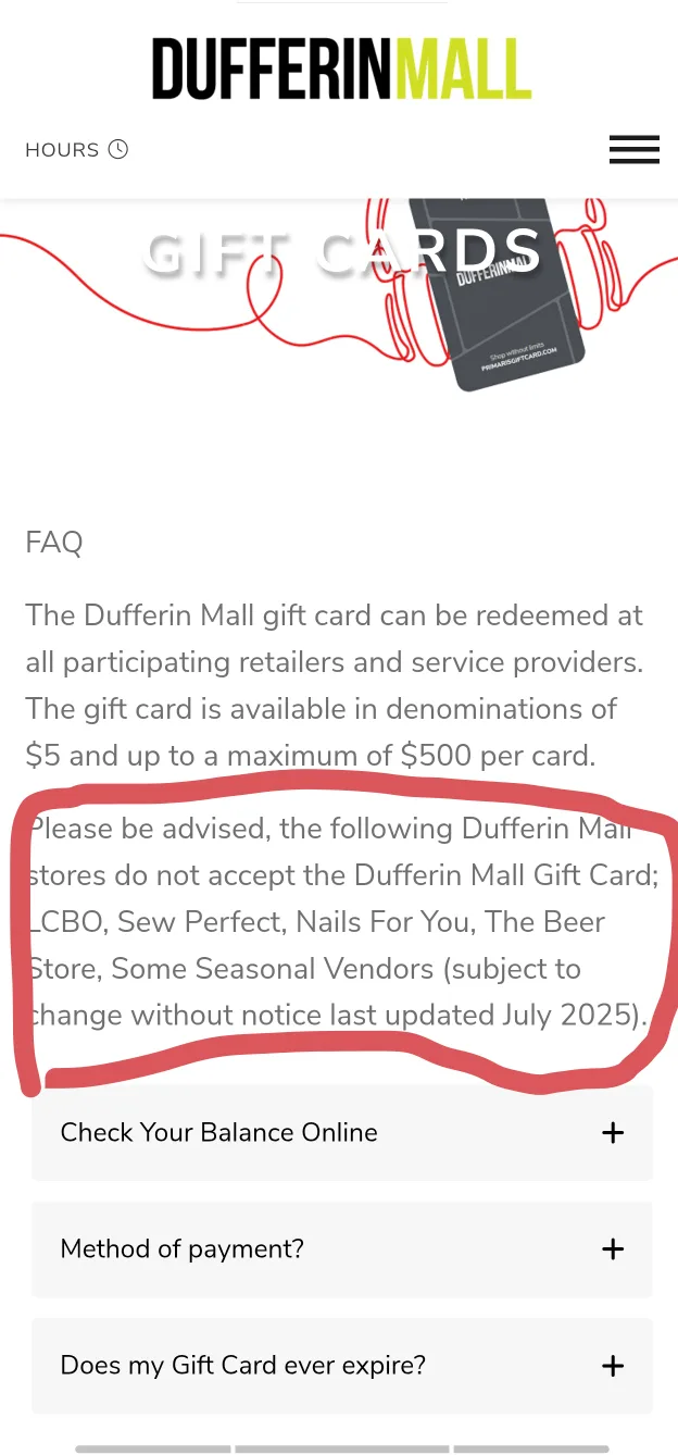 Dufferin Mall $100 Giftcard image indicator(3)