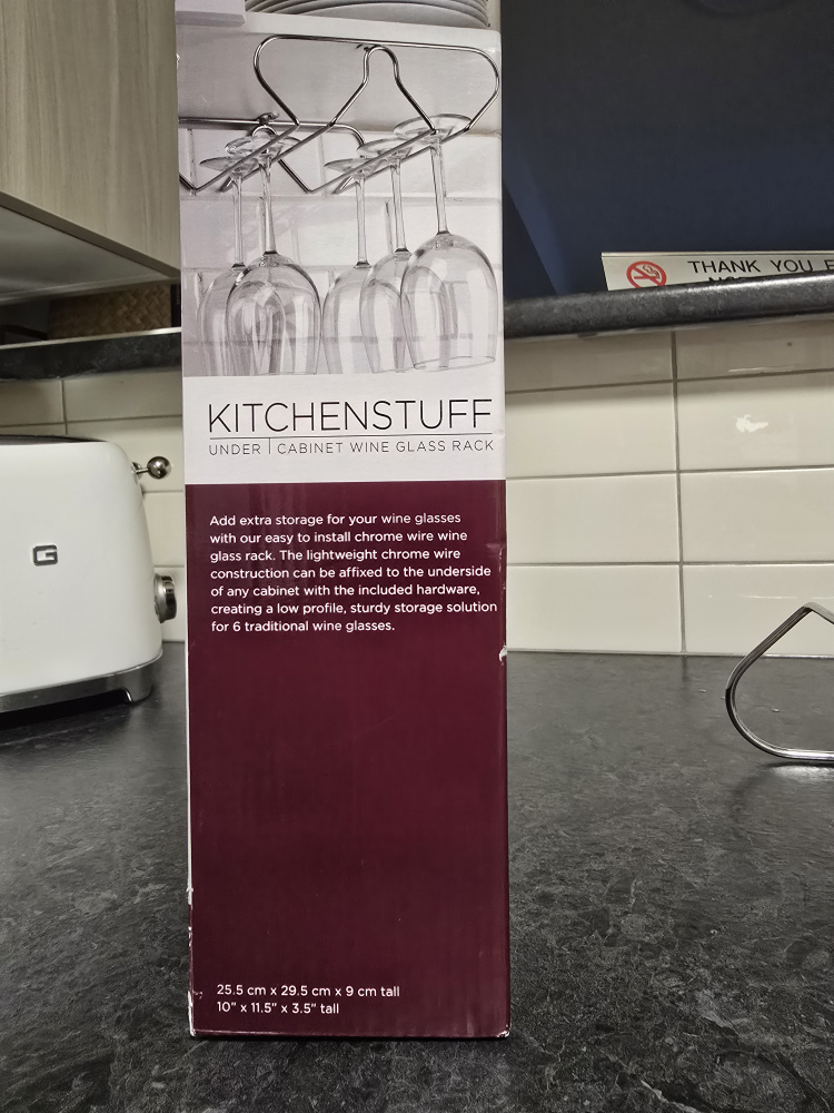 Kitchen Stuff Under Cabinet Wine Glass Rack - photo 4