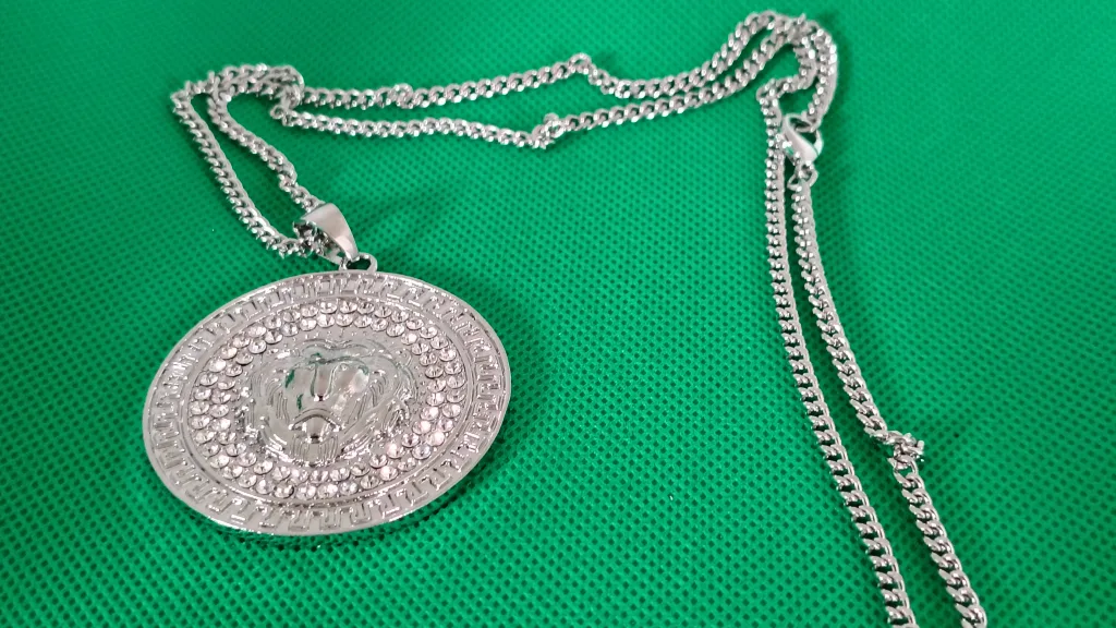 Silver Lion Pendant Necklace thumbnail