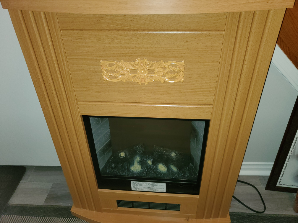 Electric Fireplace Heater - Oak Finish - photo 4