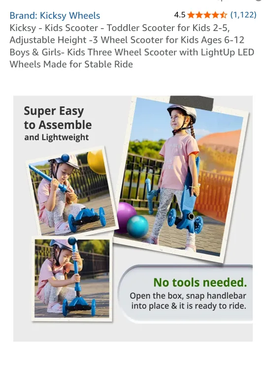 New Kickskoter Mini Scooter - Orange image indicator(5)