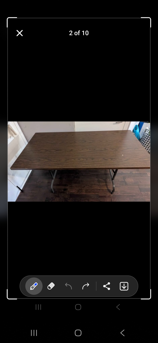 Folding Table - Brown - photo 2