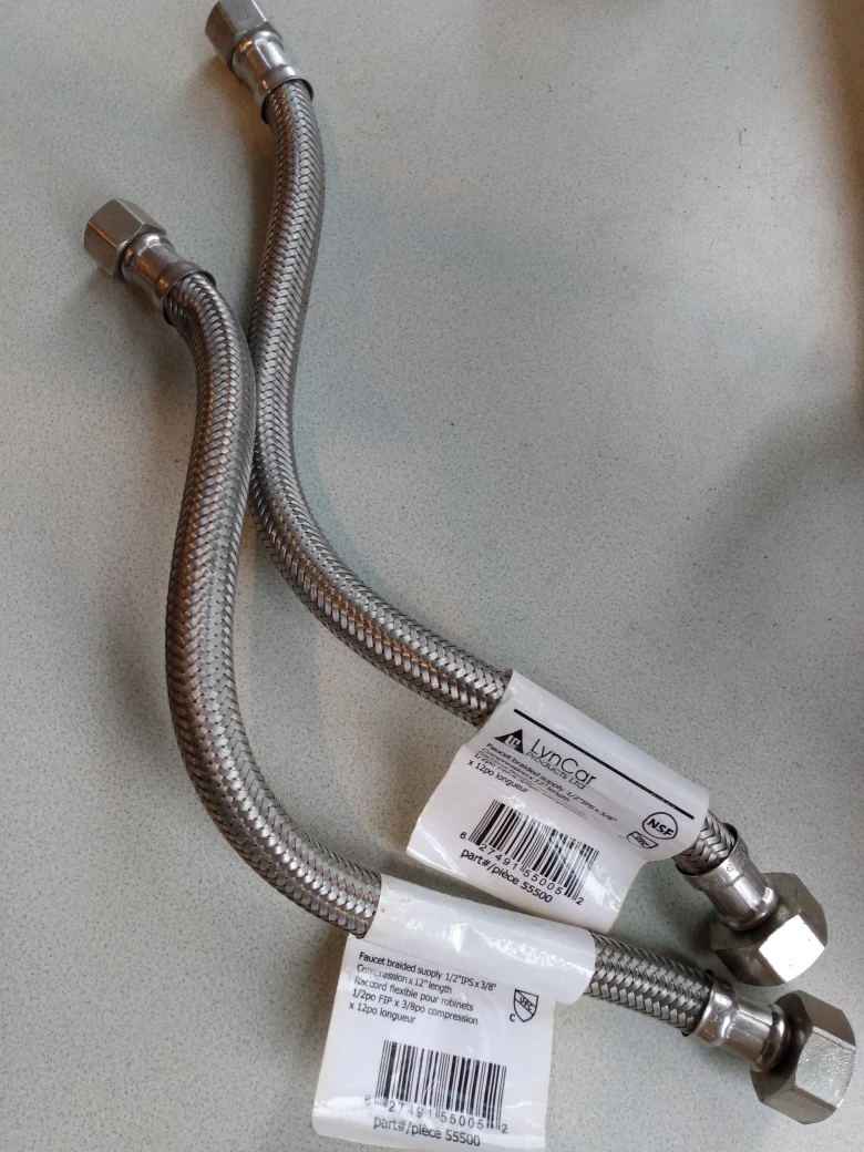 Faucet braided supply hoses