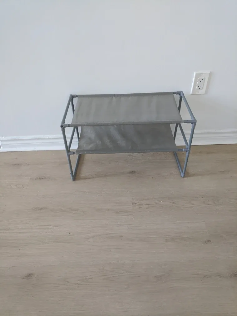 Grey 2-Tier Shoe Rack thumbnail